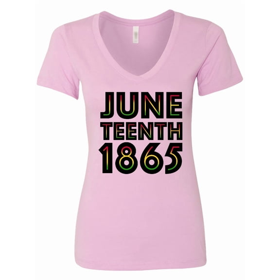 Inktastic Juneteenth 1865 Women's V-Neck T-Shirt