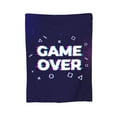 thumbnail image 7 of DouZhe Ultra-Soft Micro Fleece Lightweight Flannel Bed Blanket, Glitch Text Game Over Print Cozy Warm Throw Blankets, 80"x60", 7 of 7