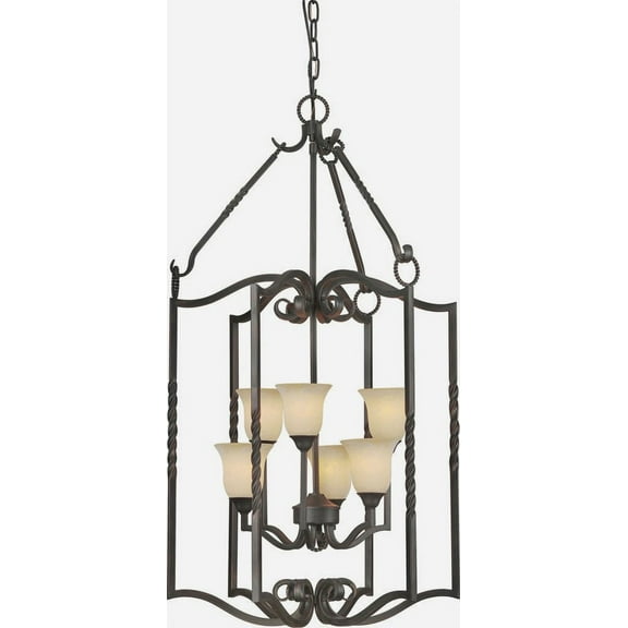 2633-06-64-Forte Lighting-Molly - 6 Light Foyer Pendant-36 Inches Tall and 20 Inches Wide -Traditional Installation