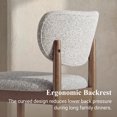 thumbnail image 6 of AFO Dining Chairs Set of 2 with Chenille Backrest and Wood Legs, Modern Mid-Century Upholstered Dining Chairs for Kitchen and Dining Room, Light Gray, 6 of 10