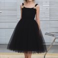 thumbnail image 2 of Robe Fille Enfants Tout-Petits Filles Été Robe Princesse en Maille Unie Sans Manches Plage Fête Robe Décontractée Robe Fille Noire 2 Ans-3 Ans, 2 of 5