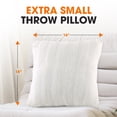 thumbnail image 5 of Cheer Collection Faux Fur Throw Pillows 16" x 16", Set of 2 - White, 5 of 5