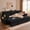 Black02, variant on BSHTI 3-Seat Corduroy L-Shaped Pull-Out Sleeper Sofa Bed with Storage Chaise, Solid Wood Iron Frame for Living Room Apartment(Dark Gray)