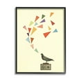 thumbnail image 2 of Stupell Industries Pigeon Antique Radio Geometric Triangle Shapes Design Framed Wall Art, 24 x 30, Design by Cassia Beck, 2 of 5