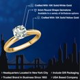 thumbnail image 2 of Gem Stone King 10K Two Tone Gold Green Prasiolite Solitaire Engagement Ring for Women | 0.80 Cttw | Round 6MM | Gemstone Birthstone | Size 8, 2 of 6
