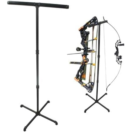Stable recurve bow stand bow stand Convenient bow holder archery Easy to Carry(black$$Other
