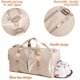 thumbnail image 4 of Bolsa de lona deportiva para gimnasio para mujer, bolsa de viaje impermeable para fin de semana con compartimento para zapatos, separación de ropa seca y húmeda para entrenamiento, natación,, 4 of 5