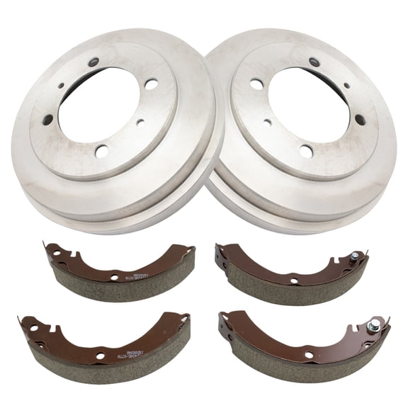 TRQ Rear Brake Shoe & Drum Kit Fits Select 2002-2007 Mitsubishi Lancer