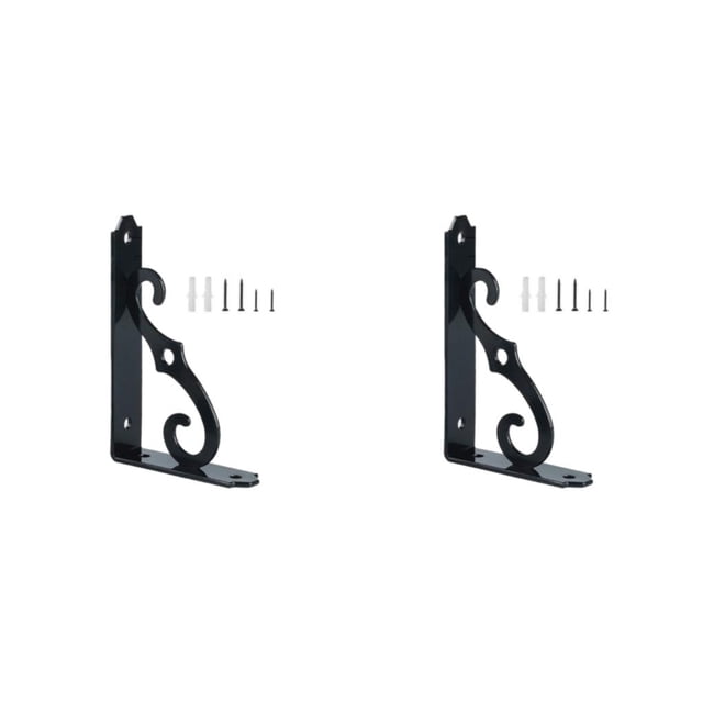 Soporte triangular Kenally Estable y Resistente en forma de L Negro 8 pulgadas 2Conjunto