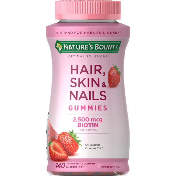 Nature's Bounty Hair Skin and Nails Vitamins With Biotin, Gummies, 140 Ct -  Walmart.com