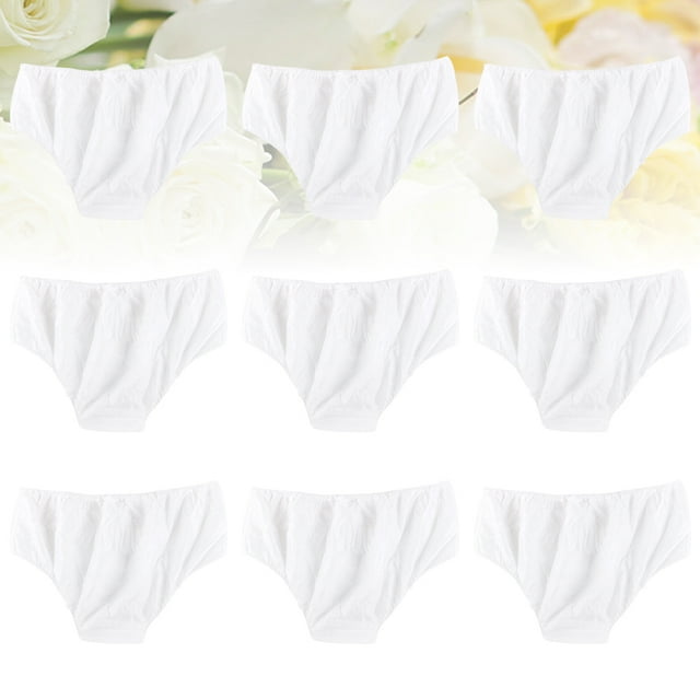 OUNONA 100Pcs White Disposable Panties Soft Breathable Lightweight for Travel Use