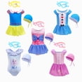 thumbnail image 2 of Traje de baño de princesa de Disney para niñas, Bikini de Frozen, Elsa, Rapunzel, para niños, Blancanieves, Ariel, traje de baño de una pieza para adolescentes, traje de baño de verano 4T Gao Jinjia LED, 2 of 2