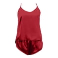 thumbnail image 6 of Short Sets for Women Silk Satin Camisole Tank Top and Shorts 2 Piece Matching Set Womens Lounge Pajama Set, 6 of 7