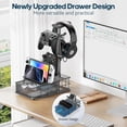 thumbnail image 3 of KDD Headphone Stand, Gaming Controller Holder, Desk Organizer Metal Headset Stand with Drawer Cable Organizer, 3 of 9