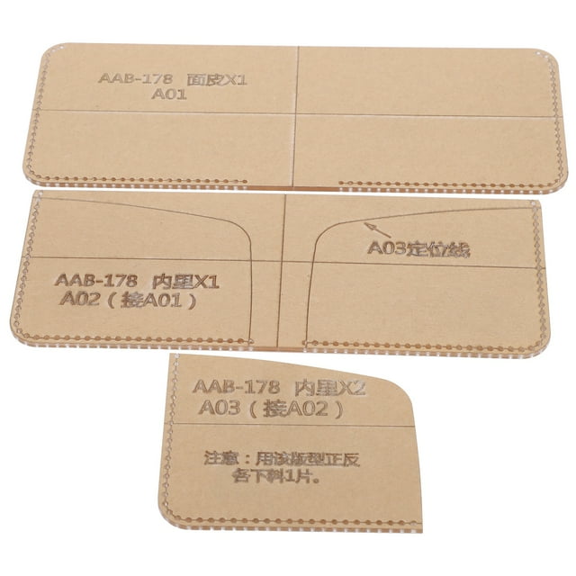 Wallet Template,Short Wallet Acrylic Template Purse Template Acrylic Leather Template Enhanced Durability