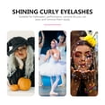 thumbnail image 3 of EeaseCA 3 Paires de Faux Cils Roses Brillants Bouclés Art Extension de Cils pour Halloween Performance Carnaval, 3 of 7