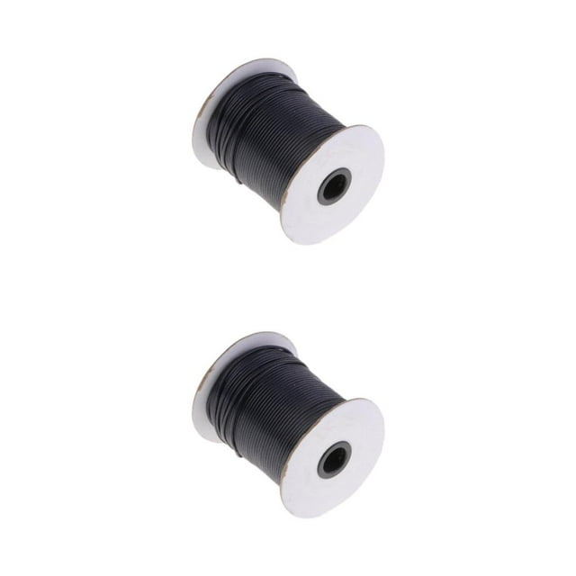 Transemion 80 Meters 2mm Waxed Cord Beading DIY Jewelry Making Thread Strong and Durable Navy Blue 2Set