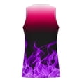thumbnail image 4 of Penkiiy 3D Tank Tops for Men Women Cool Design Flame Sleeveless Shirts Summer Tops L Purple, 4 of 4