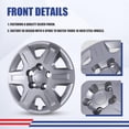 thumbnail image 4 of 16 inch Steel Wheel fits for 2008-2016 Dodge Grand Caravan/2008-2010 Chrysler Town & Country,Hubcaps 4 Pieces-Sliver Lacquer Bolt-On Installation, 4 of 8