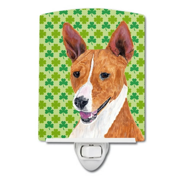 Basenji St. Patrick's Day Portrait Ceramic Night Light