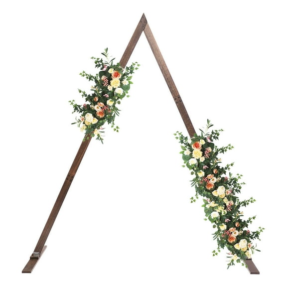 7x8ft Vintage Wood Wedding Arch Backdrop Flower Stand Rack Background Decor Prop