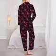 thumbnail image 3 of Pajama Sets for Women 2 Pcs, Vintage Psychedelic Button Down Long Sleeve Sleepwear Lounge PJ Sets, 3 of 6