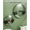 thumbnail image 4 of Pot Lid Organizer, 6 Pairs of Adjustable Wall Mount Pot Lid Holder Cabinet Door, Pot and Pan Hangers for Kitchen Wall Mount, Cabinet Door Lid Organizer, Save More Space, 4 of 7