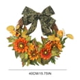 thumbnail image 5 of 16" Sunflower Maple Leaf Wreath Autumn Thanksgiving Door Hanging for Festivals, 5 of 6