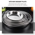 thumbnail image 4 of WHAMVOX Kitchen Dessert Plate Stainless Steel Plate Silver 1Pack for Serving Salads in Home Use, 4 of 8