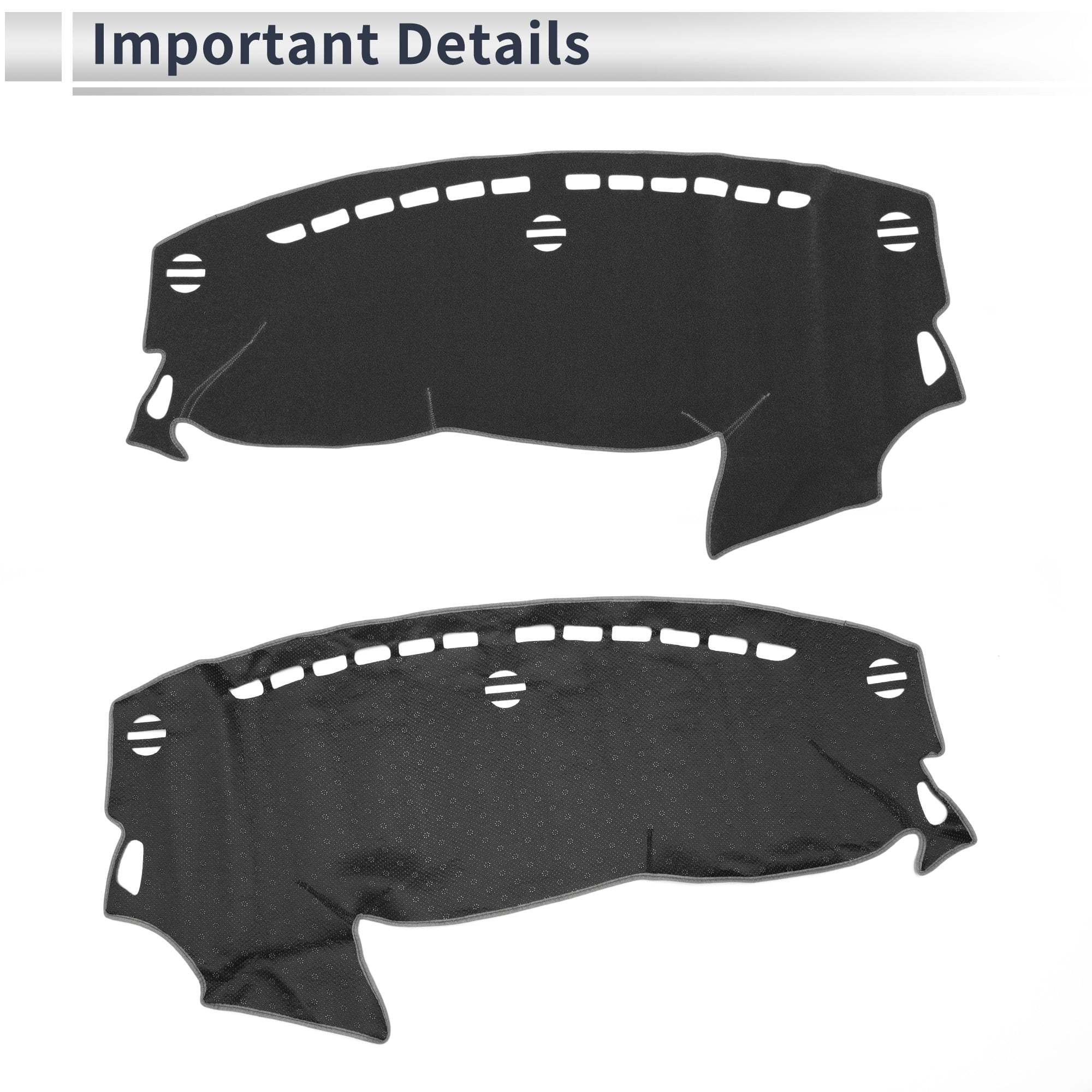 Unique Bargains Dash Cover for Dodge Dart 2013-2016 Non-Slip Dashboard Carpet Mat Polyester Silicone Gray
