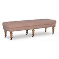 thumbnail image 1 of Aubrey Washed Pink Linen 62-Inch Bench, 1 of 6