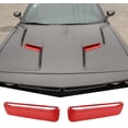 thumbnail image 2 of Phyun Hood Vents Outlets Vents Cover Trim Interior Decoration Accessories For Dodge Challenger 2015-Up Red 2Pcs, 2 of 5