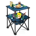 thumbnail image 1 of ARMOR CASTLE Mesa de camping plegable, mesa de picnic portátil al aire libre, mesa de campamento cuadrada ligera con 4 portavasos integrados, cesta de alimentos y bolsa de viaje para barbacoa, playa,, 1 of 5