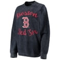 thumbnail image 2 of Women's G-III 4Her by Carl Banks Navy Boston Red Sox Script Comfy Cord Pullover Sweatshirt, 2 of 3