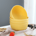 thumbnail image 3 of ReaNea Gold Yellow Cereal Bowls 4 Pieces, Unbreakable And Reusable Light Weight Bowl For Rice Noodle Soup Snack Salad Fruit BPA Free, 3 of 9