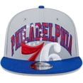 thumbnail image 2 of Men's New Era Gray/Royal Philadelphia 76ers Tip-Off Two-Tone 9FIFTY Snapback Hat, 2 of 6