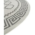 thumbnail image 6 of Unique Loom Outdoor Trellis Collection Area Rug - Stars (6' 1" Round Gray/Silver), 6 of 7