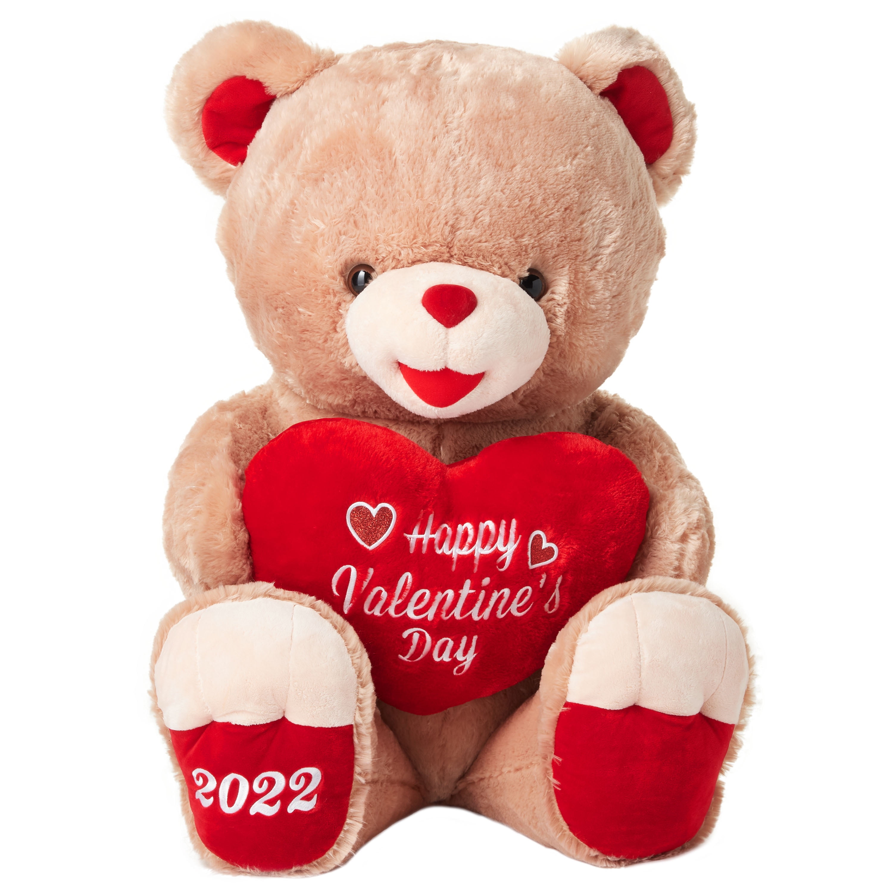 WAY TO CELEBRATE! Valentine’s Day Brown Jumbo Sweetheart 32" Teddy Bear