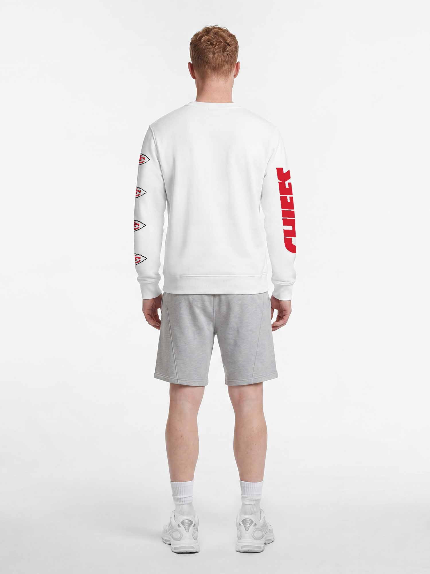 Kansas City Chiefs Reebok Mens White Crew Sweatshirt