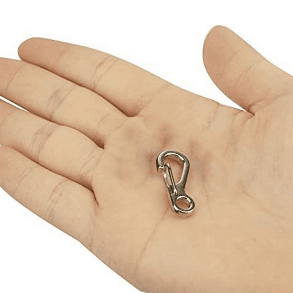 20X Mini Alloy Carabiner Clip Tiny Spring Snap Hook Carabiners for Backpack Keychains Accessories(Silver)