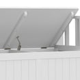 thumbnail image 3 of Simpli Home Acadian 36 inch Wide Solid Wood Transitional Small Entryway Storage Bench in White, 3 of 13