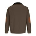 thumbnail image 4 of MuZeFu Mens Sweatshirts Clearance No Hood Man Long Sleeve Solid Color V-Neck Zipper Fashion Fallow Sweater Tops, 4 of 5