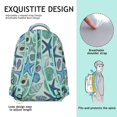 thumbnail image 5 of Lightweight School Backpack Featuring Vintage Seashells and Ocean Themes, Cute and Nautical, 5 of 6