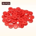 thumbnail image 3 of Uxcell 50pcs Sewing Button 18mm 4 Holes Resin Round Crafting Buttons, Red, 3 of 6