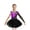 Purple&Black, variant on TiaoBug Kids Girls Ballet Dance Outfits Sparkle Long Sleeve Leotards with Tutu Skirt Figure Skating Performance Costume Turquoise&Black 6