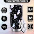 thumbnail image 3 of Halloween Ghost Tumbler Stainless Steel Travel Tumbler with Lid Straw and Brush Spooky Coffee Mug Cup for Women Travel Birthday Horror Gift, 3 of 6