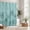 Spa Blue, variant on HIG Boho Ruffled Shower Curtain - Oversized Floral Print, Heavy Fabric with Elegant Draping for Bathroom, 72"x72", Peach