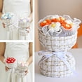 thumbnail image 7 of Completed Crochet Flower Bouquet Handmade Knitted Puff Yarn Flowers for Valentines Day Mother's Day Birthday Wedding Home Decor, 7 of 7