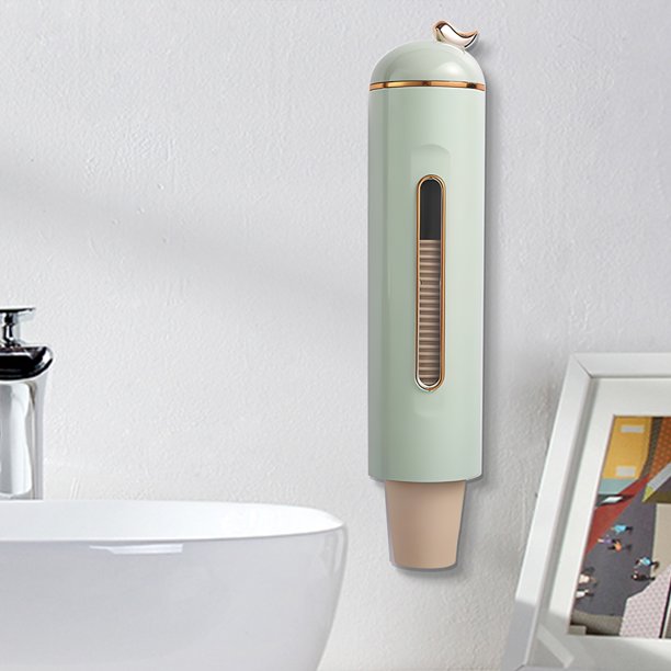 H HUKOER Cup Dispenser Wall Mount Bathroom Cup Holder for 3oz to 6oz