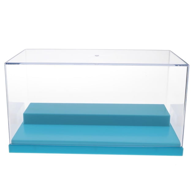 Acrílico Perspex Display Box Show Case a prueba de polvo para Diecast Car Figure Model Toy Azul M Zulema Estuche Display Cube